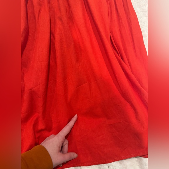 Marabelle Red Lace embroidered detail Dress open back - Picture 8 of 8